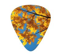 Guitar plectrums 12-piece set Comfortable in the hand with smooth edges Three thicknesses to match Leaves Autumn Tree Branches Prints