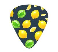 Guitar plectrums 12-piece set Comfortable in the hand with smooth edges Three thicknesses to match Lemon Fruit Pattern Prints