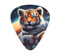 Guitar plectrums 12-piece set Comfortable in the hand with smooth edges Three thicknesses to match Little Tiger in Space Picture