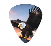 Guitar plectrums 12-piece set Comfortable in the hand with smooth edges Three thicknesses to match Mighty Bald Eagle Picture