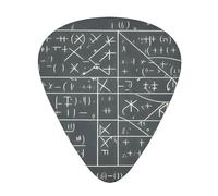Guitar plectrums 12-piece set Comfortable in the hand with smooth edges Three thicknesses to match Math Geometry Geek Calculus Picture