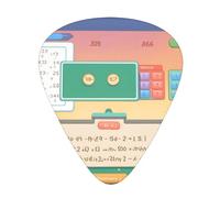 Guitar plectrums 12-piece set Comfortable in the hand with smooth edges Three thicknesses to match math quiz Pattern