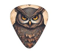 Guitar plectrums 12-piece set Comfortable in the hand with smooth edges Three thicknesses to match Owl Beliefs Prints