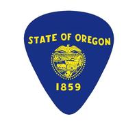 Guitar plectrums 12-piece set Comfortable in the hand with smooth edges Three thicknesses to match Oregon State Flag Picture