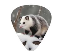 Guitar plectrums 12-piece set Comfortable in the hand with smooth edges Three thicknesses to match Opossum In Snow Pattern