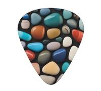 Guitar plectrums 12-piece set Comfortable in the hand with smooth edges Three thicknesses to match Pretty Stones Pattern