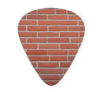 Guitar plectrums 12-piece set Comfortable in the hand with smooth edges Three thicknesses to match Red Brick Wall Texture Picture