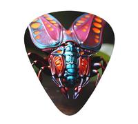 Guitar plectrums 12-piece set Comfortable in the hand with smooth edges Three thicknesses to match Strange Insects Picture