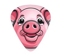 Guitar plectrums 12-piece set Comfortable in the hand with smooth edges Three thicknesses to match smile pink pig Prints