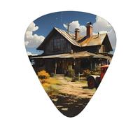 Guitar plectrums 12-piece set Comfortable in the hand with smooth edges Three thicknesses to match Texas Farm Tractor Picture