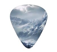 Guitar plectrums 12-piece set Comfortable in the hand with smooth edges Three thicknesses to match The frozen mountains of Montana Pattern