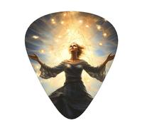 Guitar plectrums 12-piece set Comfortable in the hand with smooth edges Three thicknesses to match The light of freedom illuminates the world Pattern