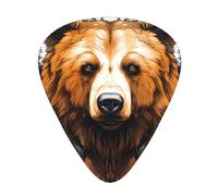 Guitar plectrums 12-piece set Comfortable in the hand with smooth edges Three thicknesses to match Wildlife Hand Drawn Bear Animal Prints