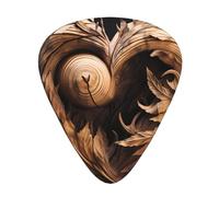 Guitar plectrums 12-piece set Comfortable in the hand with smooth edges Three thicknesses to match wood heart Picture