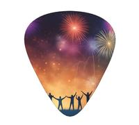Guitar plectrums 12 pieces set Comfortable in the hand with smooth edges Three thicknesses to match happy new year Picture