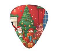 Guitar plectrums 12 pieces set Comfortable in the hand with smooth edges Three thicknesses to match Merry Christmas Day Picture