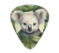 Guitar plectrums 12 pieces set Comfortable in the hand with smooth edges Three thicknesses to match green leaf koala Printing