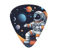 Guitar plectrums 12 pieces set Comfortable in the hand with smooth edges Three thicknesses to match Astronaut galaxy Prints