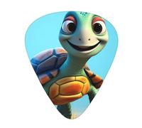 Guitar plectrums 12 pieces set Comfortable in the hand with smooth edges Three thicknesses to match Cartoon Sea Turtle Picture