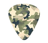 Guitar plectrums 12 pieces set Comfortable in the hand with smooth edges Three thicknesses to match camo woodland camoflage Printing