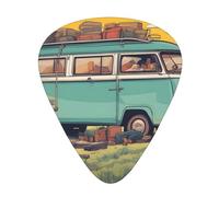 Guitar plectrums 12 pieces set Comfortable in the hand with smooth edges Three thicknesses to match Happy Campers Pattern