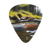 Guitar plectrums 12 pieces set Comfortable in the hand with smooth edges Three thicknesses to match Brook Trout Fly Fishing Picture