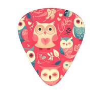 Guitar plectrums 12 pieces set Comfortable in the hand with smooth edges Three thicknesses to match love owl Printing