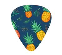 Guitar plectrums 12 pieces set Comfortable in the hand with smooth edges Three thicknesses to match be a pineapple Printing