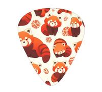 Guitar plectrums 12 pieces set Comfortable in the hand with smooth edges Three thicknesses to match red panda Printing
