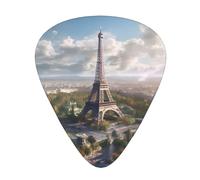 Guitar plectrums 12 pieces set Comfortable in the hand with smooth edges Three thicknesses to match eiffel tower paris view Printing