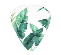 Guitar plectrums 12 pieces set Comfortable in the hand with smooth edges Three thicknesses to match tropical banana palm leaves Printing