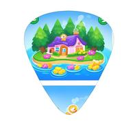 Guitar plectrums 12 pieces set Comfortable in the hand with smooth edges Three thicknesses to match old tractor photo farm Printing