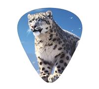 Guitar plectrums 12 pieces set Comfortable in the hand with smooth edges Three thicknesses to match Snow Leopard Picture