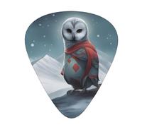 Guitar plectrums 12 pieces set Comfortable in the hand with smooth edges Three thicknesses to match Peaks Owl Picture