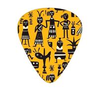Guitar plectrums 12 pieces set Comfortable in the hand with smooth edges Three thicknesses to match african mud cloth tribal Printing