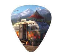 Guitar plectrums 12 pieces set Comfortable in the hand with smooth edges Three thicknesses to match Happy Camper Pattern