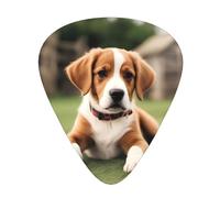 Guitar plectrums 12 pieces set Comfortable in the hand with smooth edges Three thicknesses to match Cute Animal Farm Dog Picture