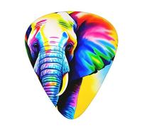 Guitar plectrums 12 pieces set Comfortable in the hand with smooth edges Three thicknesses to match Colorful elephant Picture