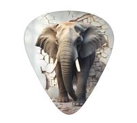 Guitar plectrums 12 pieces set Comfortable in the hand with smooth edges Three thicknesses to match broken wall elephant Printing
