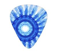 Guitar plectrums 12 pieces set Comfortable in the hand with smooth edges Three thicknesses to match Blue and White Art Pattern