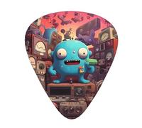 Guitar plectrums 12 pieces set Comfortable in the hand with smooth edges Three thicknesses to match cartoon music Printing