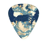 Guitar plectrums 12 pieces set Comfortable in the hand with smooth edges Three thicknesses to match north american bald eagle Printing