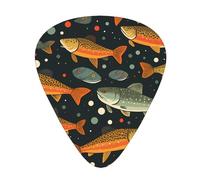 Guitar plectrums 12 pieces set Comfortable in the hand with smooth edges Three thicknesses to match brook trout fly fishing Printing