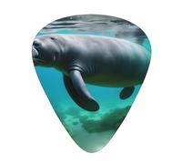 Guitar plectrums 12 pieces set Comfortable in the hand with smooth edges Three thicknesses to match Indian Manatees Picture