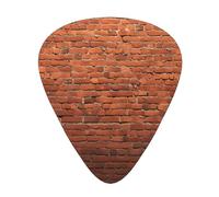 Guitar plectrums 12 pieces set Comfortable in the hand with smooth edges Three thicknesses to match industrial brick wall background Printing