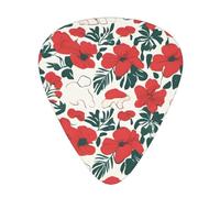 Guitar plectrums 12 pieces set Comfortable in the hand with smooth edges Three thicknesses to match Dog Floral Picture