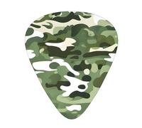 Guitar plectrums 12 pieces set Comfortable in the hand with smooth edges Three thicknesses to match Camo Green Prints