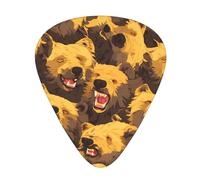 Guitar plectrums 12 pieces set Comfortable in the hand with smooth edges Three thicknesses to match grizzly bear Printing