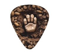 Guitar plectrums 12 pieces set Comfortable in the hand with smooth edges Three thicknesses to match bone and paw print Printing