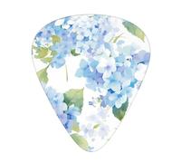Guitar plectrums 12 pieces set Comfortable in the hand with smooth edges Three thicknesses to match hydrangea watercolor Printing